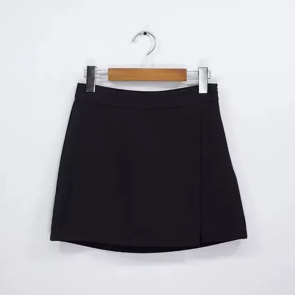 Solid Side-slit Stretchy Korean Style