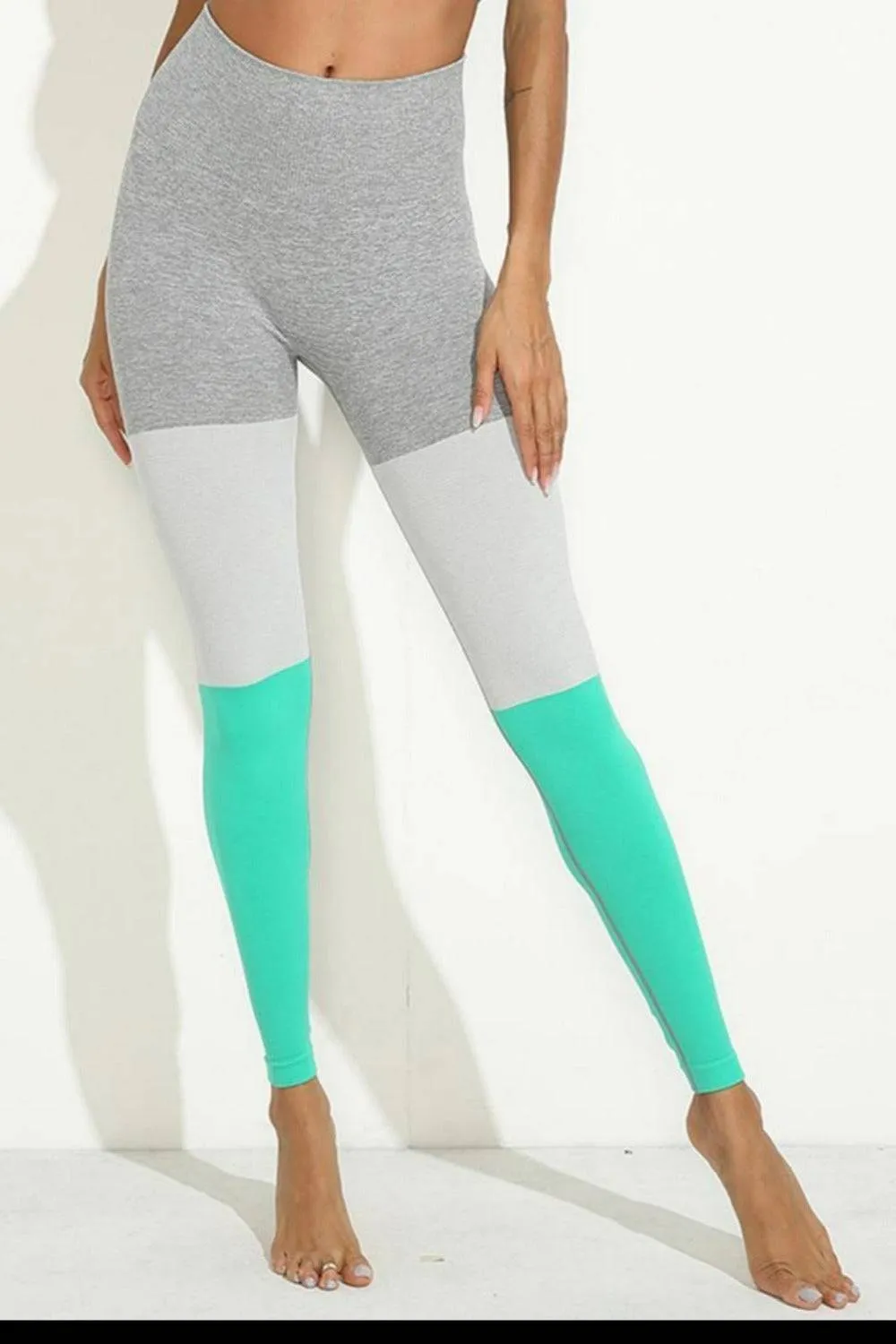 Squat Proof Leggings And Top Set - Green