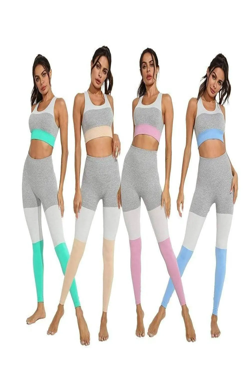 Squat Proof Leggings And Top Set - Green