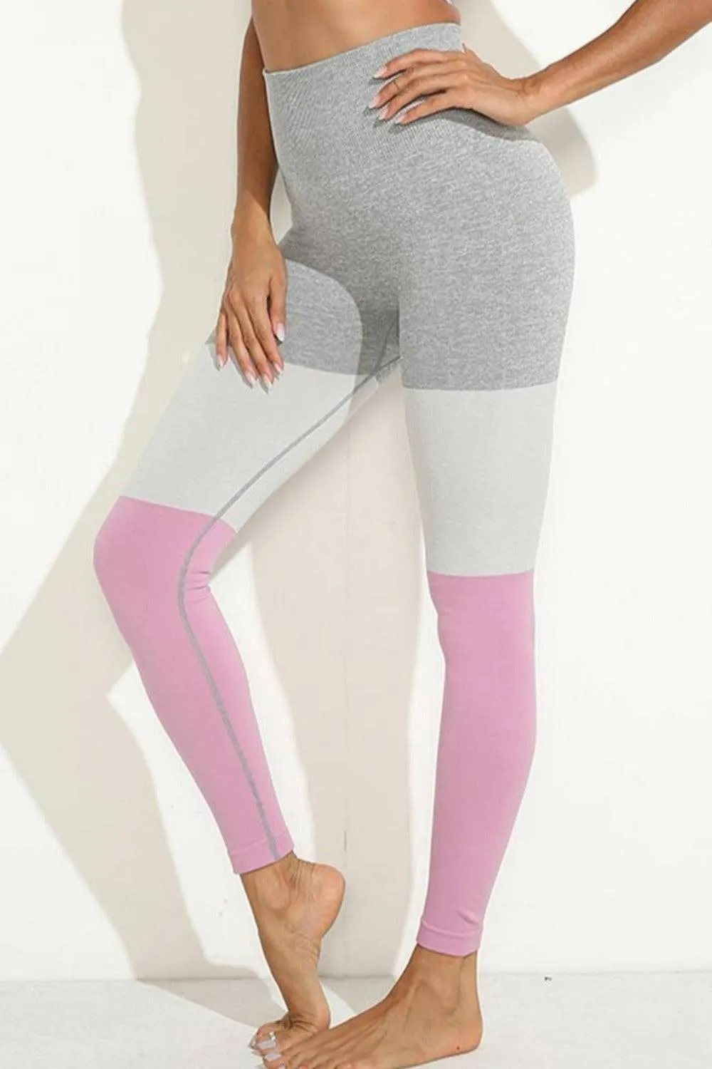Squat Proof Patchwork Pink Workout Set
