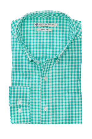 St. Charles Woven Shirt - Caribbean Green