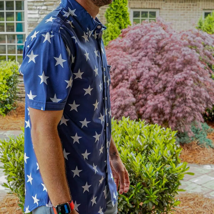 STAR SPANGLED BUTTON DOWN