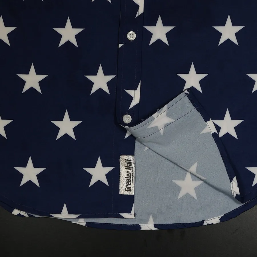 STAR SPANGLED BUTTON DOWN