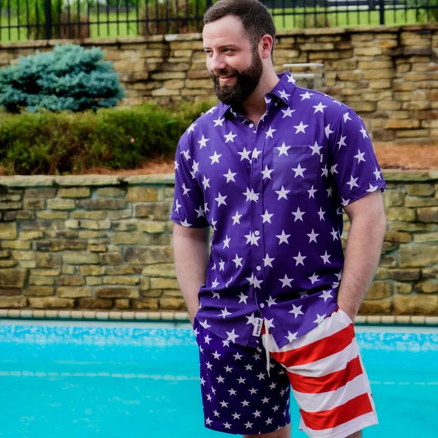STAR SPANGLED BUTTON DOWN
