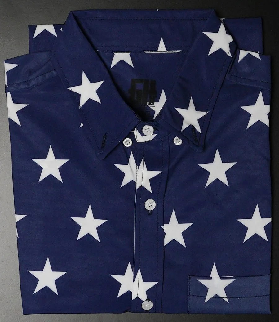 STAR SPANGLED BUTTON DOWN