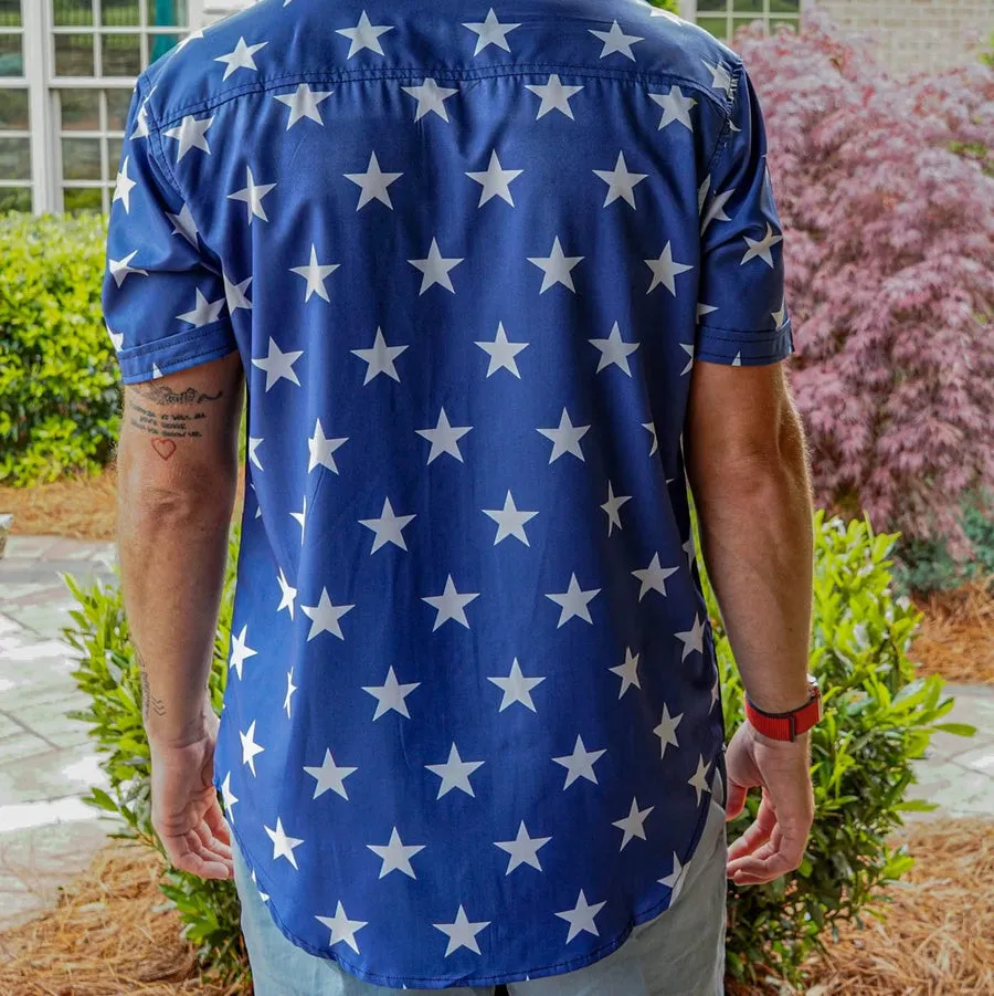STAR SPANGLED BUTTON DOWN