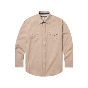 Stetson Apparel Men's Orange Diamond  Print Western Shirt