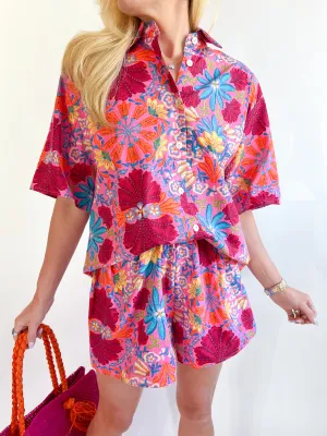Taya Floral Short Sleeve Blouse