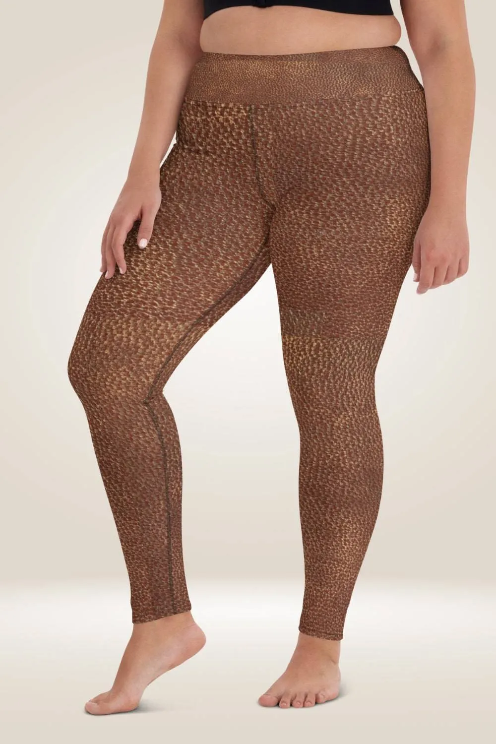 TGC Boutique Brown Faux Leather Leggings