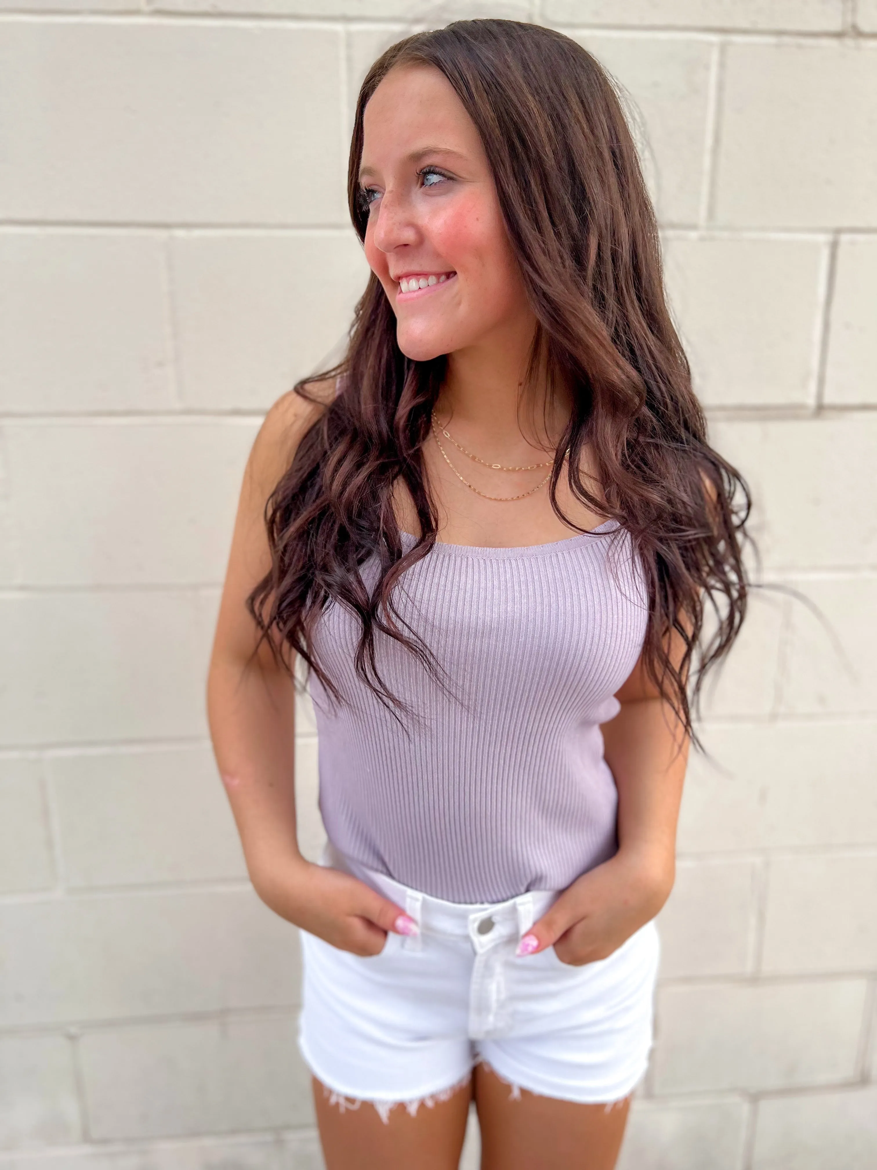 Tianna Knit Tank - Lavender