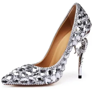 Tucomosi Sea Horse Heel Pointed Toe Wedding Shoes