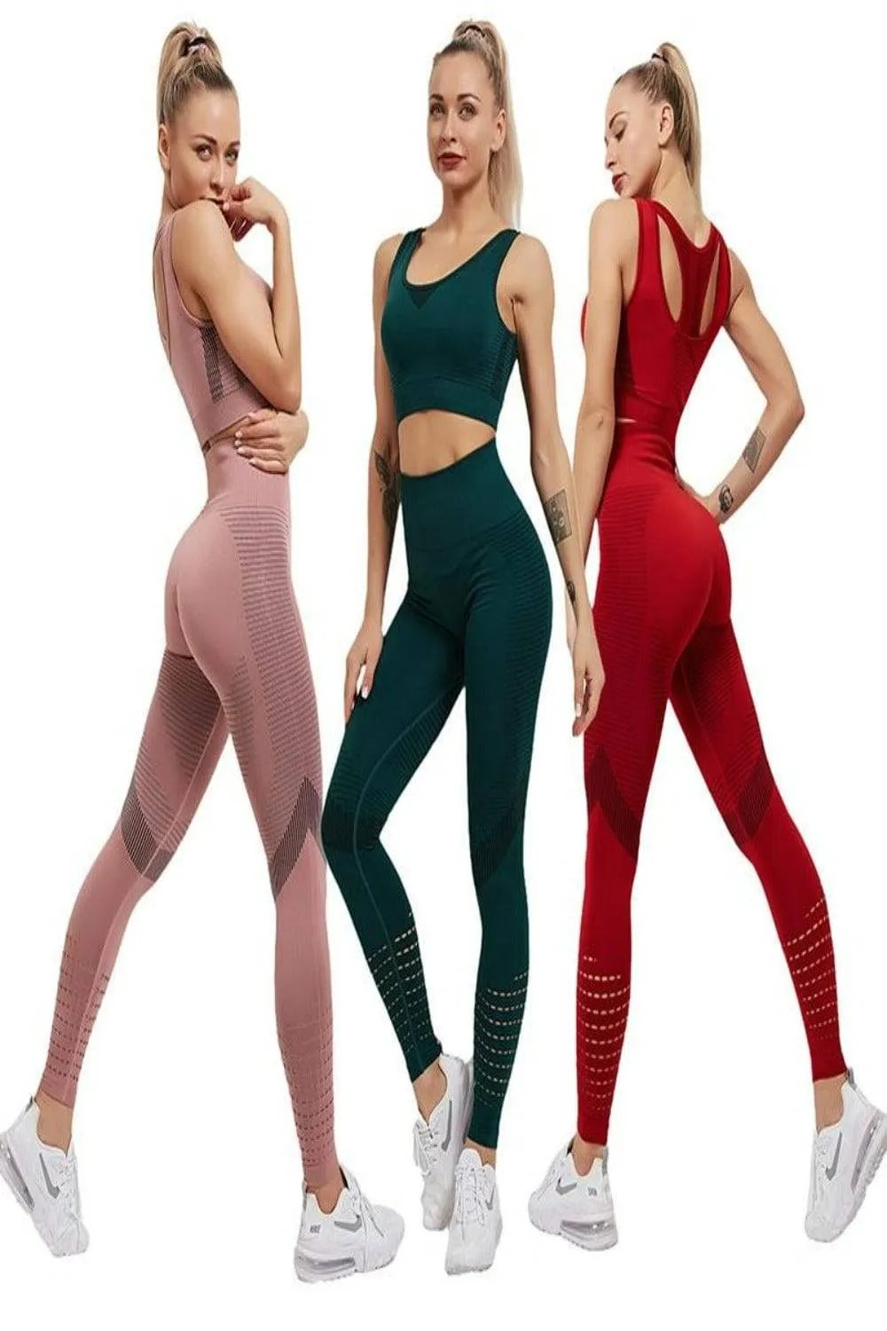 Tummy Control High Waist Seamless Leggings & Top 2 Piece Set