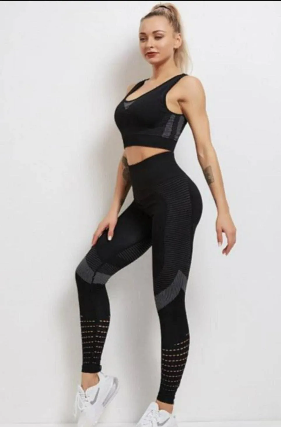 Tummy Control High Waist Seamless Leggings & Top 2 Piece Set