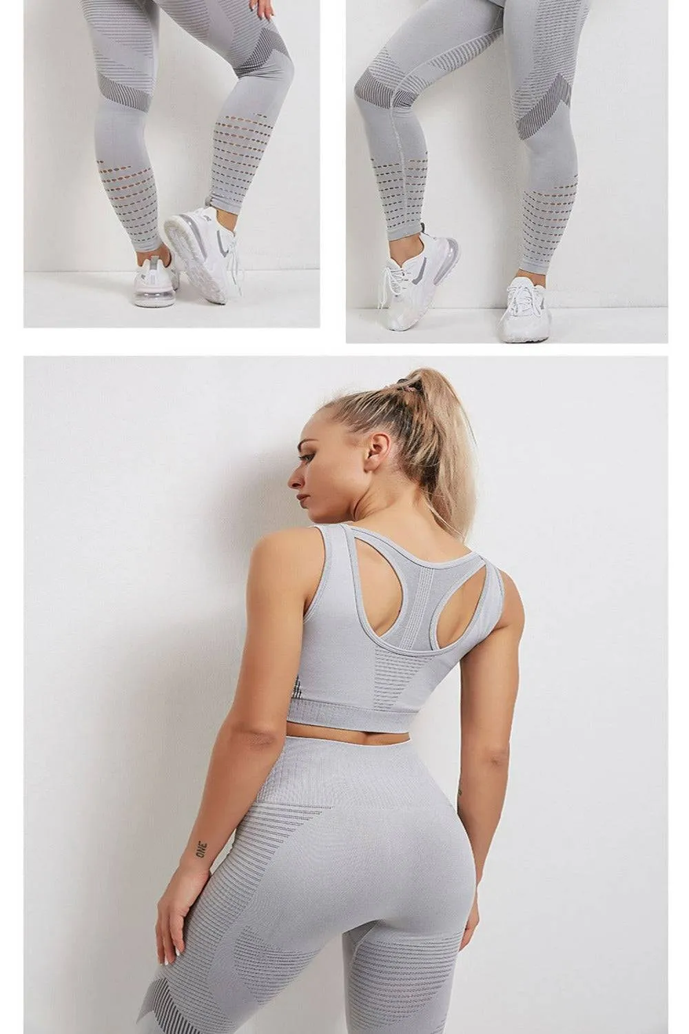 Tummy Control High Waist Seamless Leggings & Top 2 Piece Set