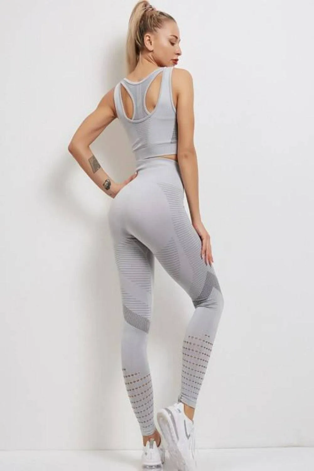 Tummy Control High Waist Seamless Leggings & Top 2 Piece Set