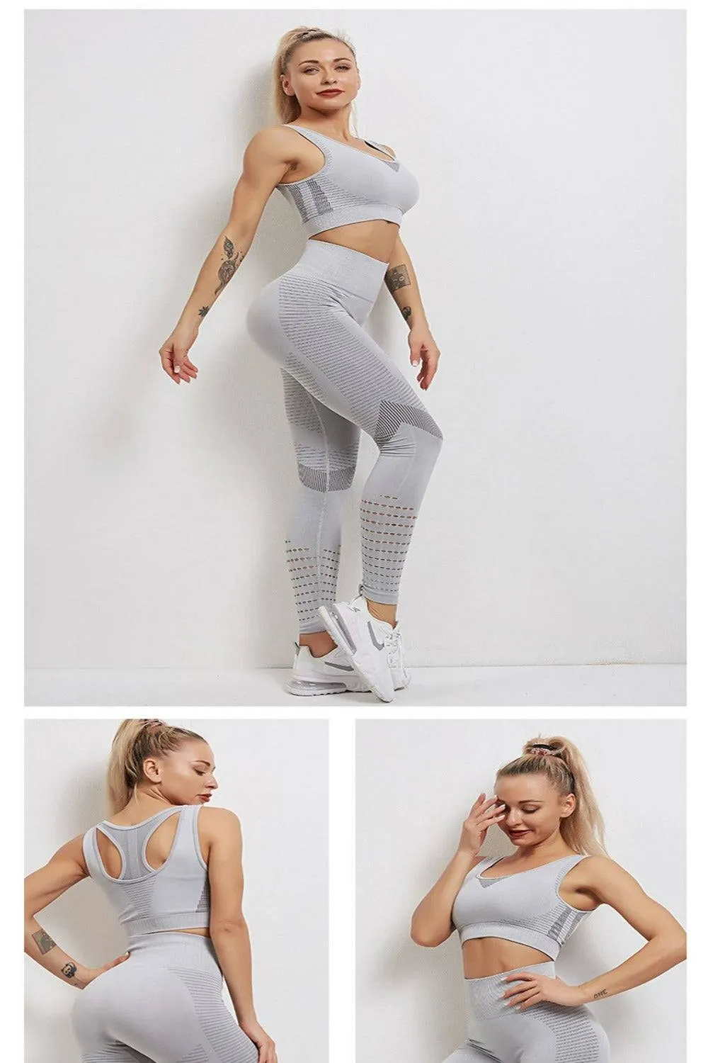 Tummy Control High Waist Seamless Leggings & Top 2 Piece Set