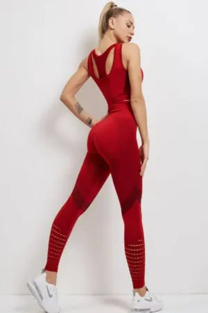 Tummy Control High Waist Seamless Leggings & Top 2 Piece Set