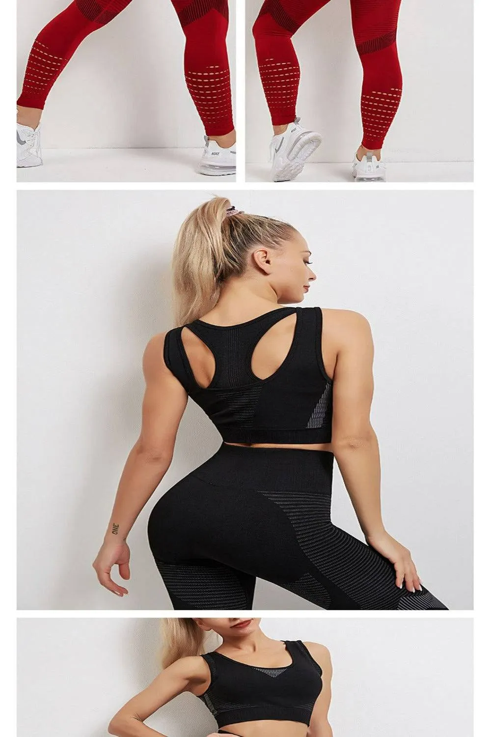 Tummy Control High Waist Seamless Leggings & Top 2 Piece Set