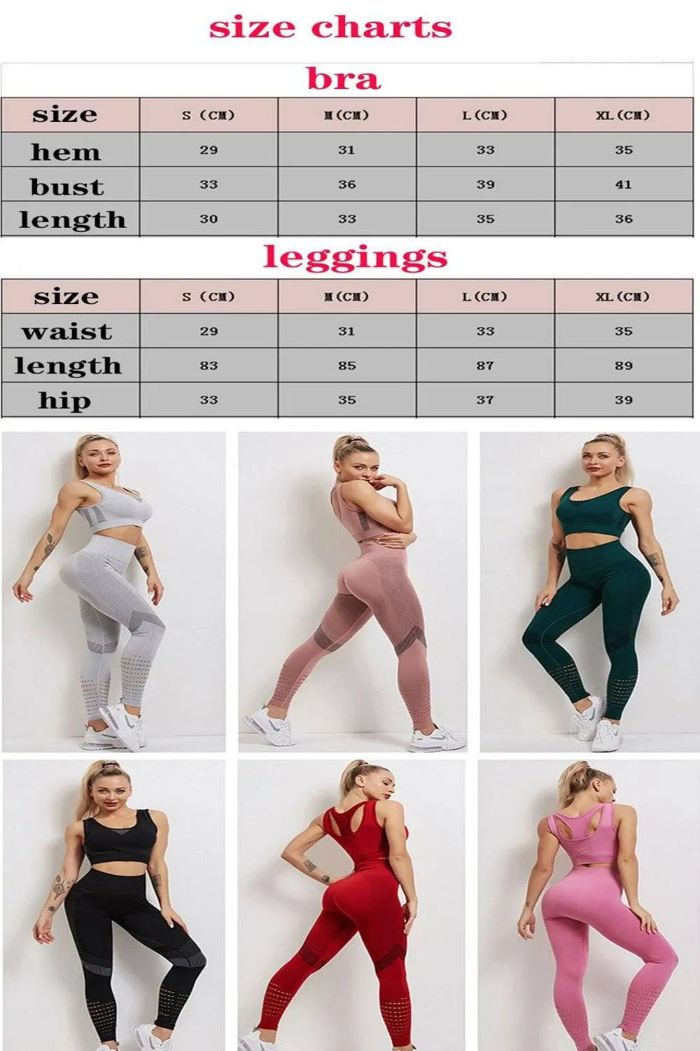 Tummy Control High Waist Seamless Leggings & Top 2 Piece Set