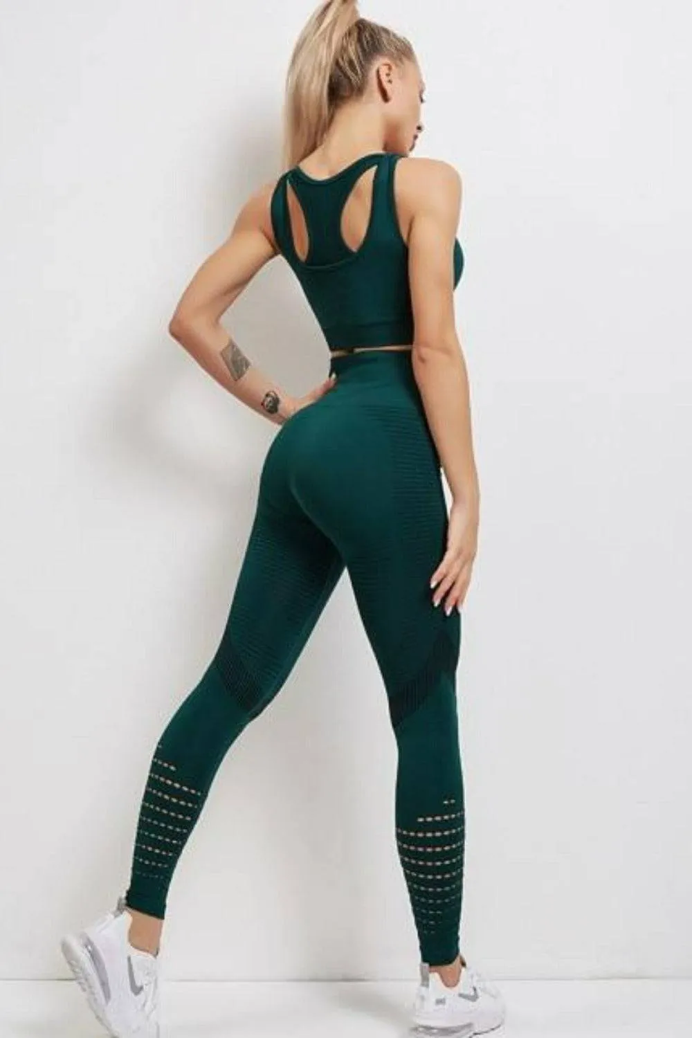 Tummy Control High Waist Seamless Leggings & Top 2 Piece Set