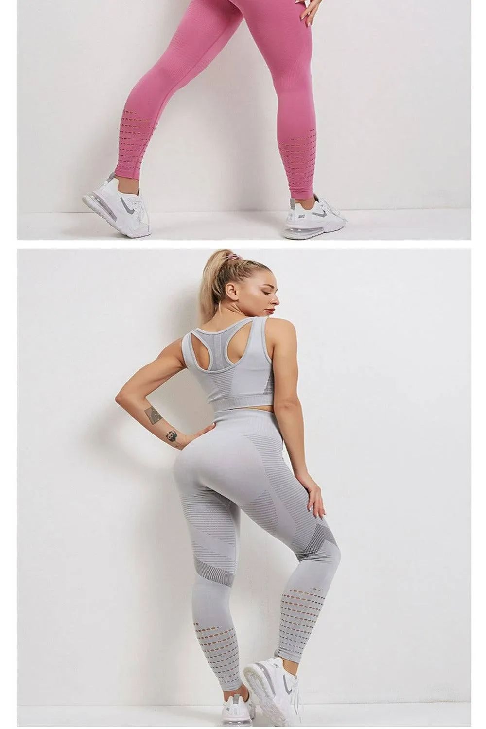 Tummy Control High Waist Seamless Leggings & Top 2 Piece Set