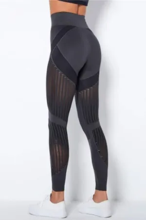 Tummy Control High Waist Seamless Leggings - Dark Gray