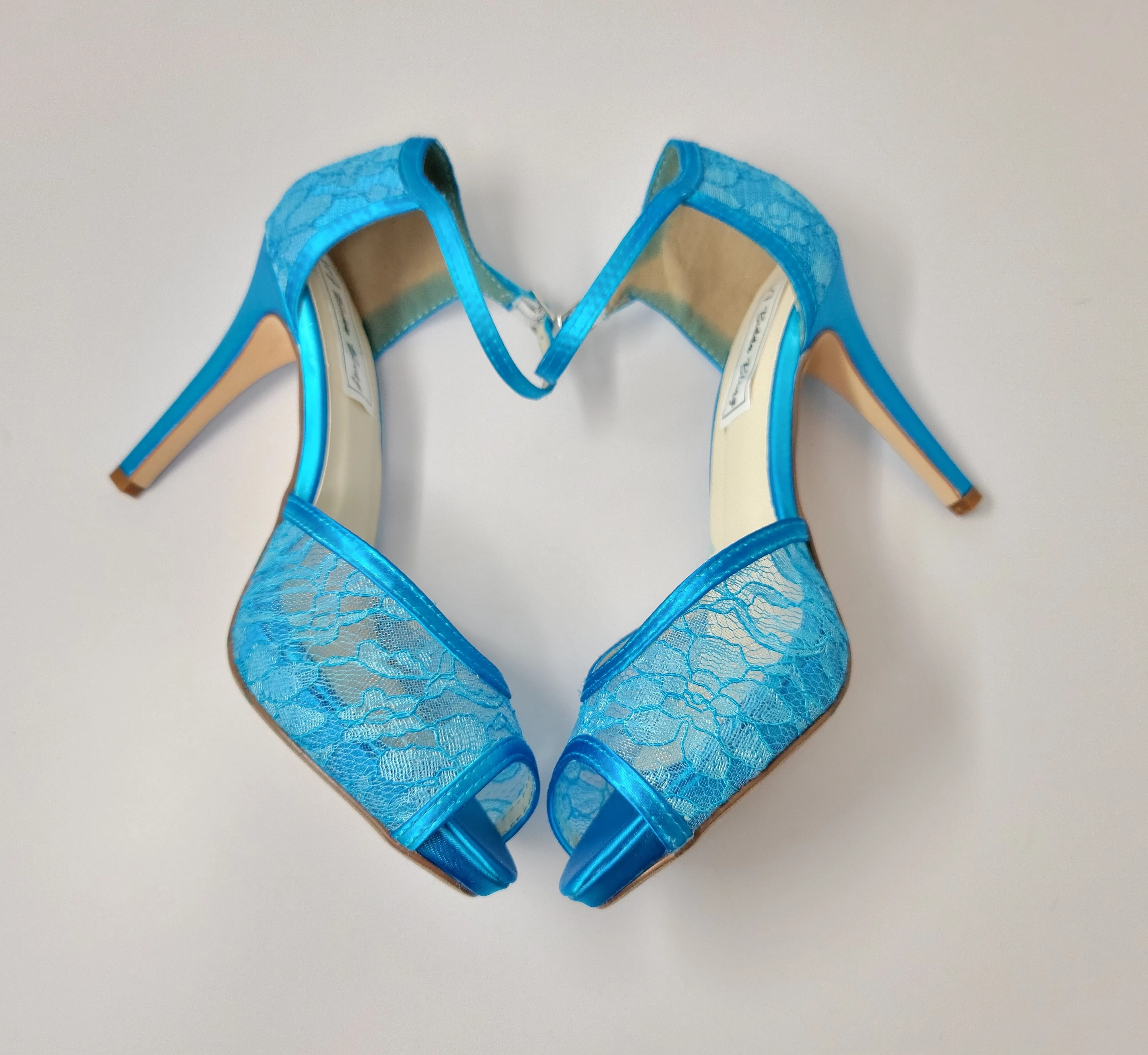 Turquoise Lace Bridal Shoes - Turquoise Blue Bridesmaids Shoes