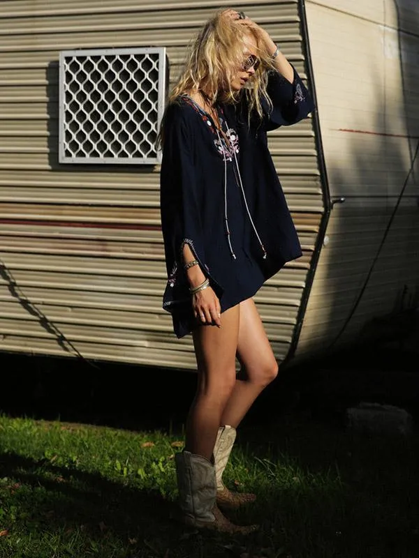 V-neck Blouses&Shirts