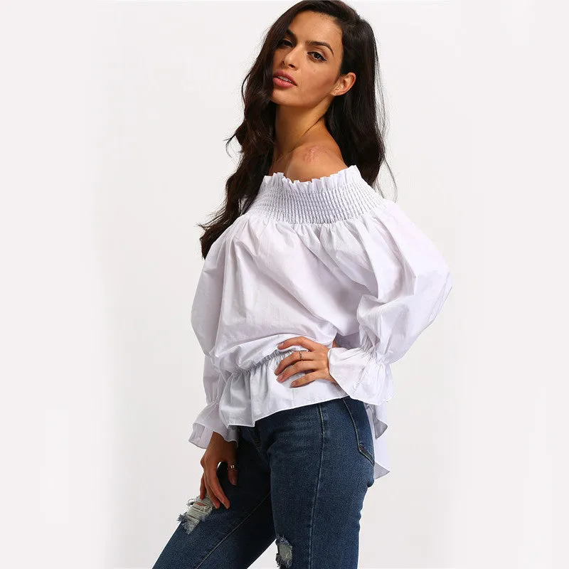 Vivien Off The Shoulder Bow Long Sleeve