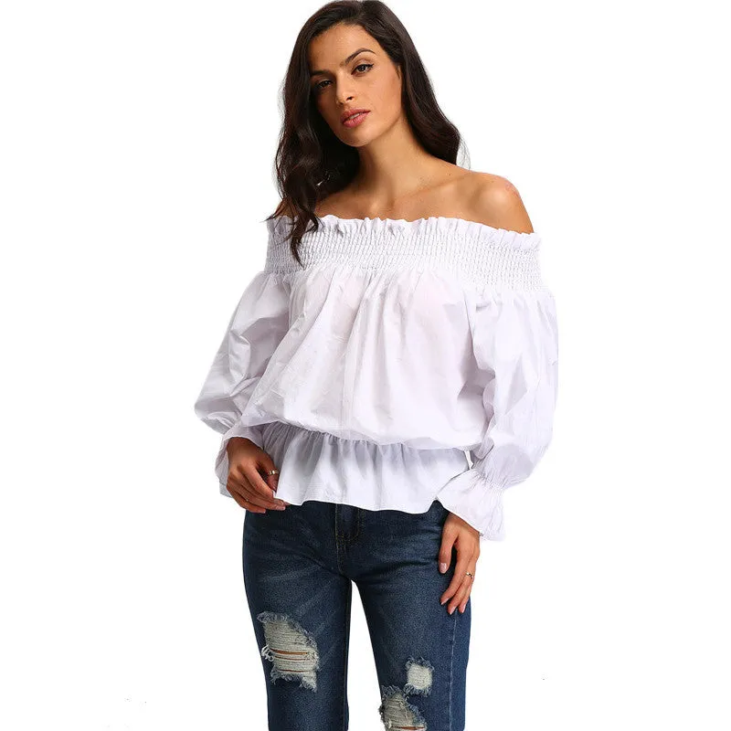 Vivien Off The Shoulder Bow Long Sleeve
