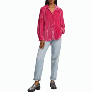We the Free Night Skies Velvet Shirt - Sorbet