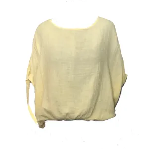 Wide Body Gauze Top - Mellon Yellow