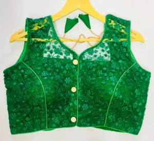 Women Heavy Net Readymade Blouse