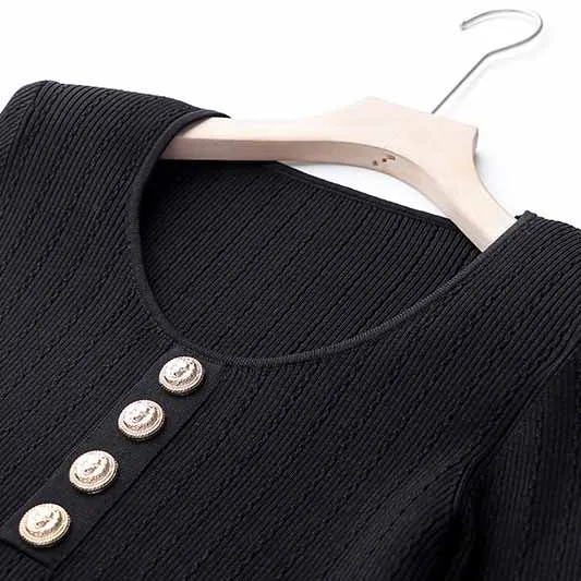 Women Ribbed Black Long Sleeve Bodysuit Tops One Piece Bodycon Jumpsuit
