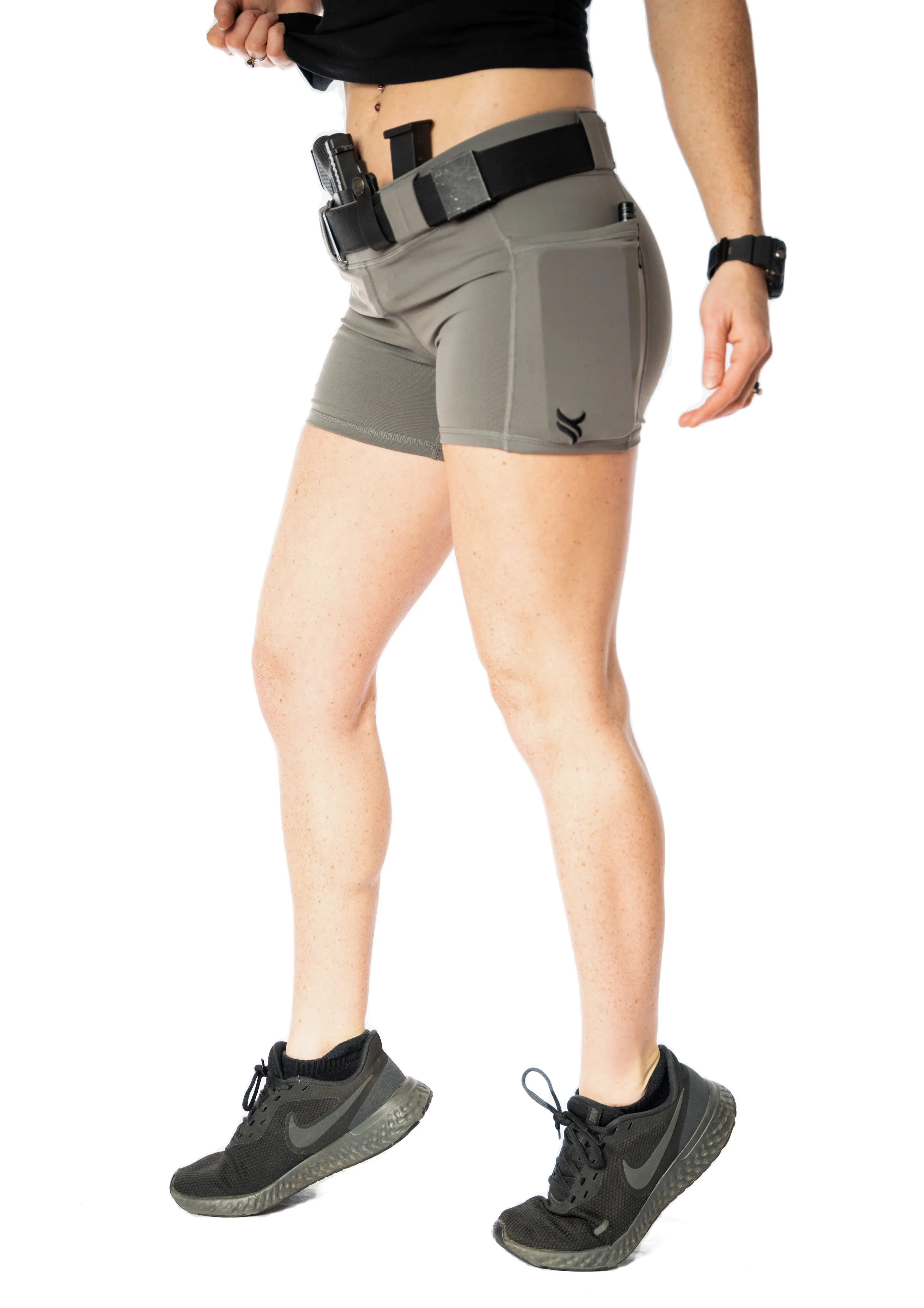 Women's Compression Carry Shorts - Gray