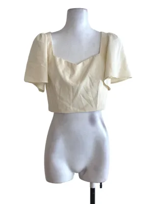 Yellow Square Neck Top
