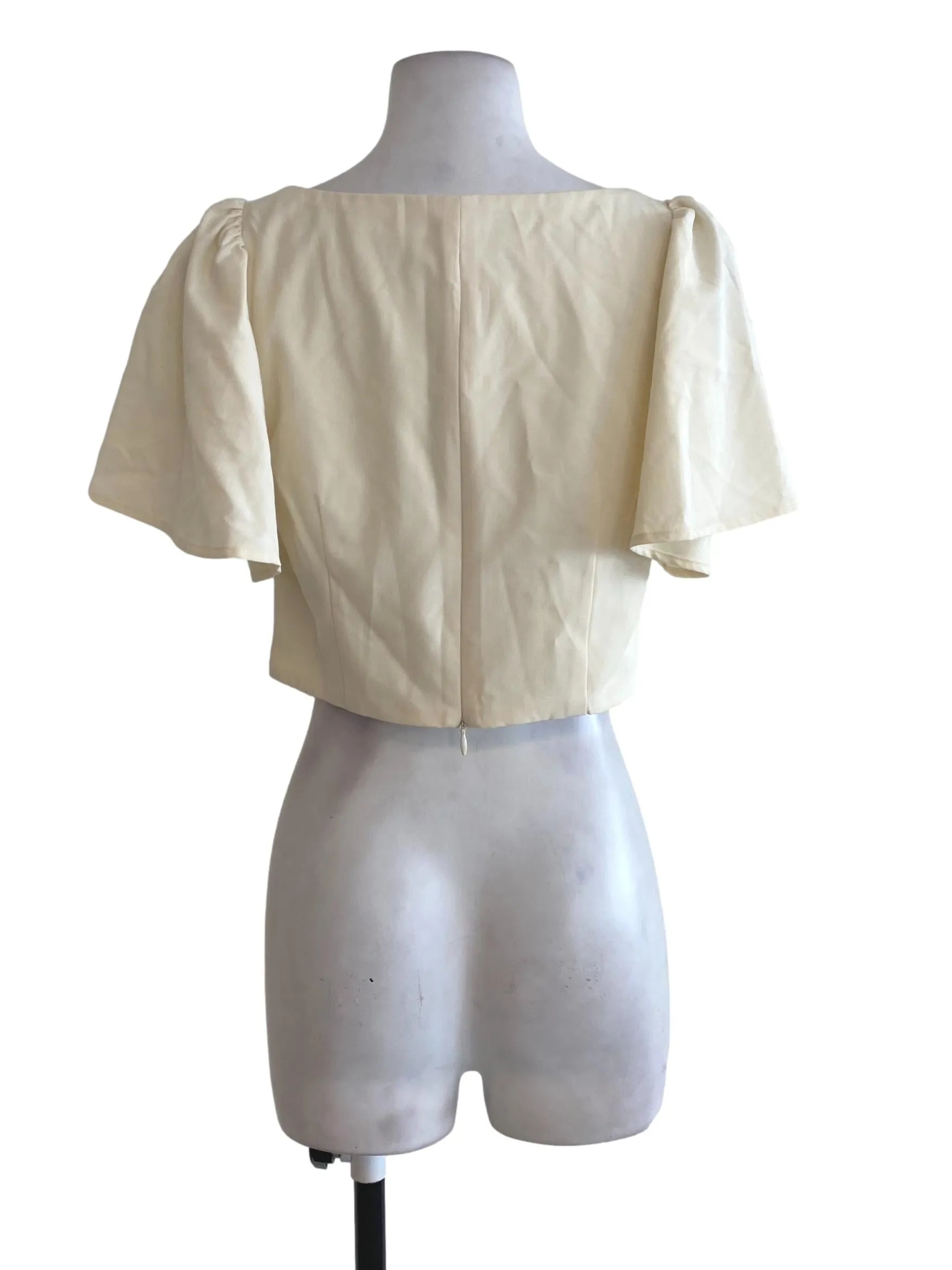 Yellow Square Neck Top