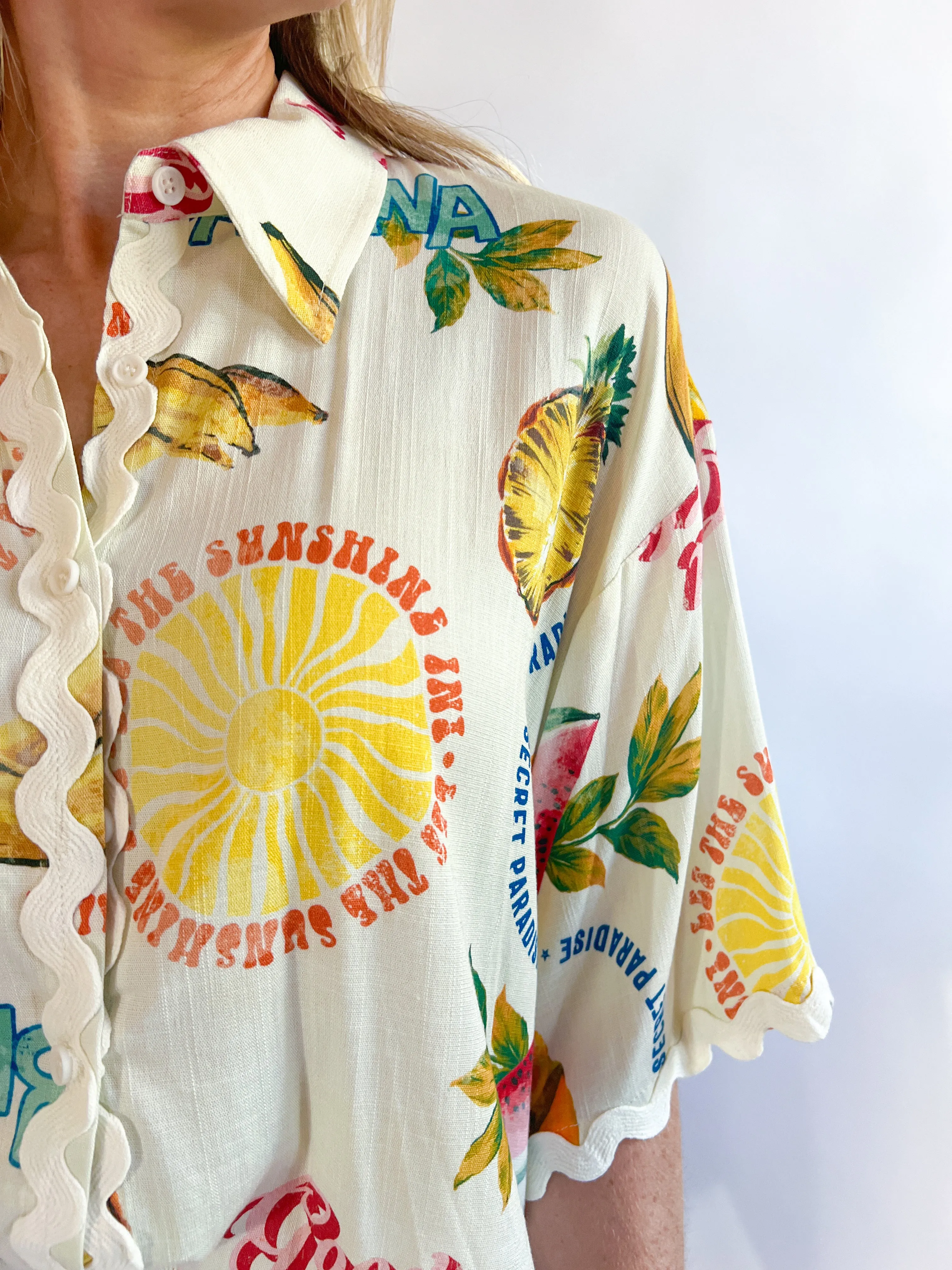Zion Paradise Buttoned Top