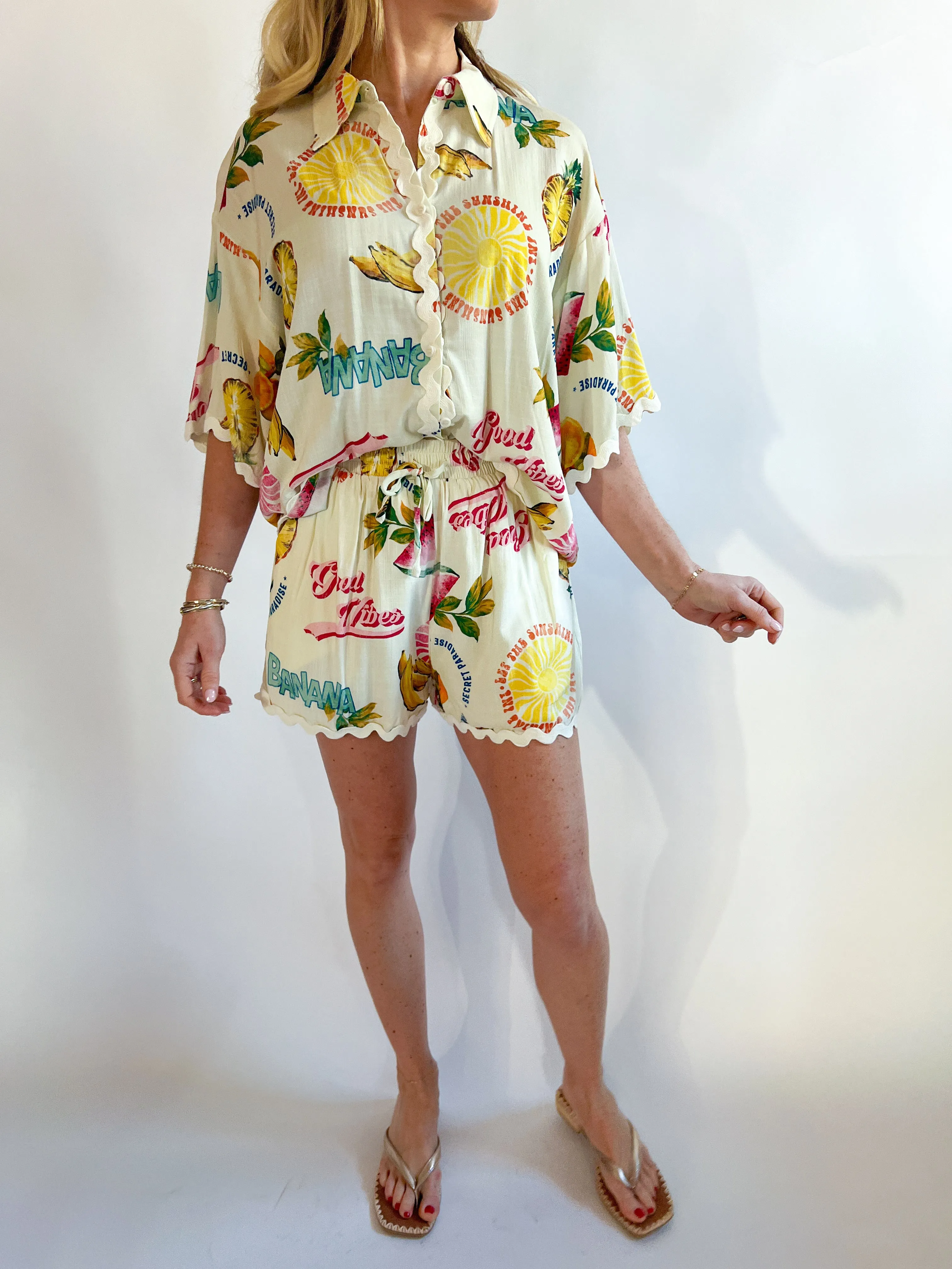 Zion Paradise Buttoned Top
