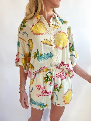 Zion Paradise Buttoned Top